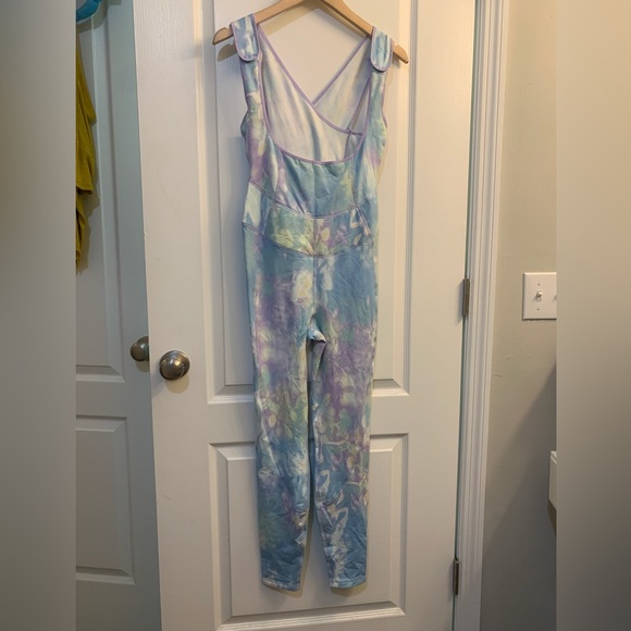Free People You Know It Base-layer Ski Jumpsuit Onesie Blue Tie Dye Printed - Picture 3 of 7